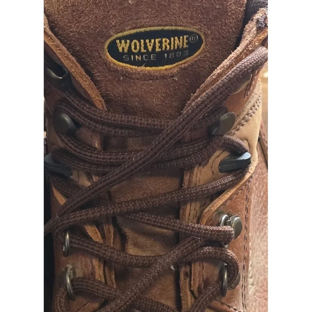 Wolverine Raider Mens 10.5 EW Brown Leather Work‎ Boots W04013 EH Rated